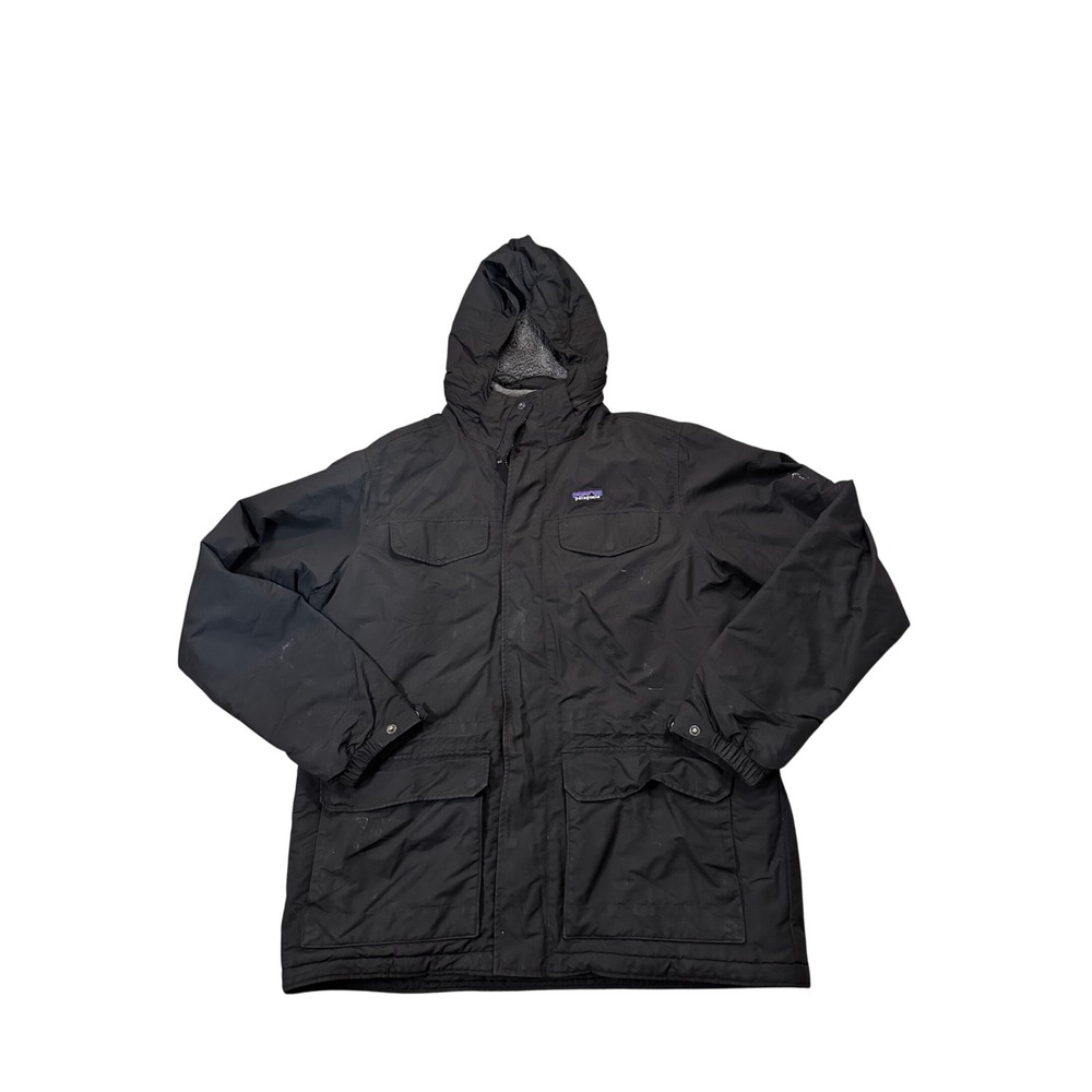 Patagonia Mens Isthmus Parka‎ Black Fleece Lined Hooded Jacket 27021 FA19 Large